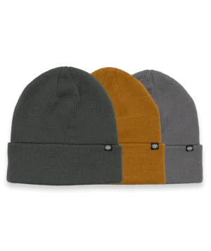 686 Standard Roll Up Beanie 3-Pack Earth Tones