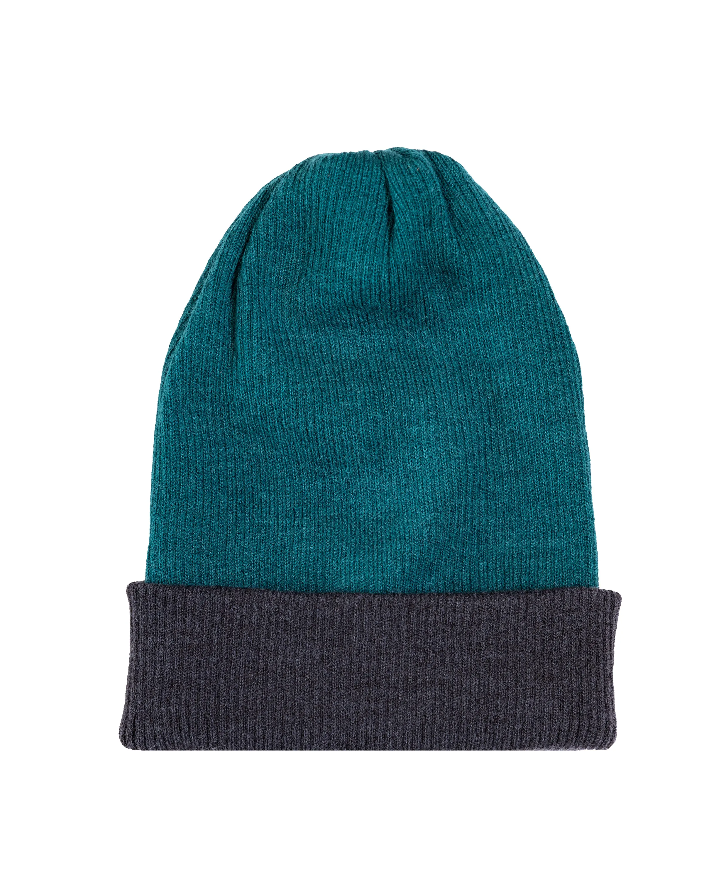 ALPACA RIBBED REVERSIBLE BEANIE