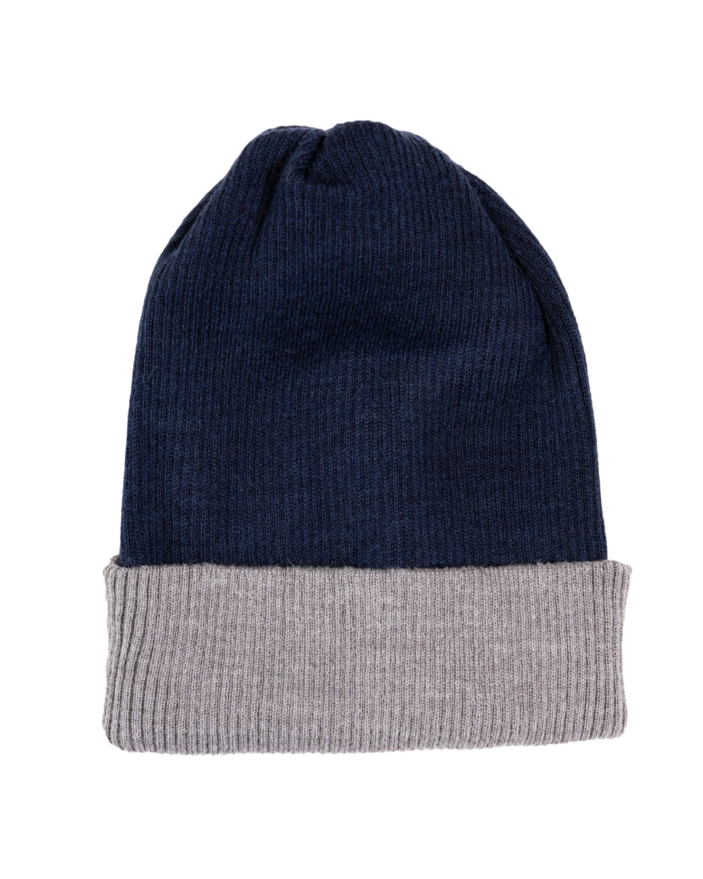 ALPACA RIBBED REVERSIBLE BEANIE