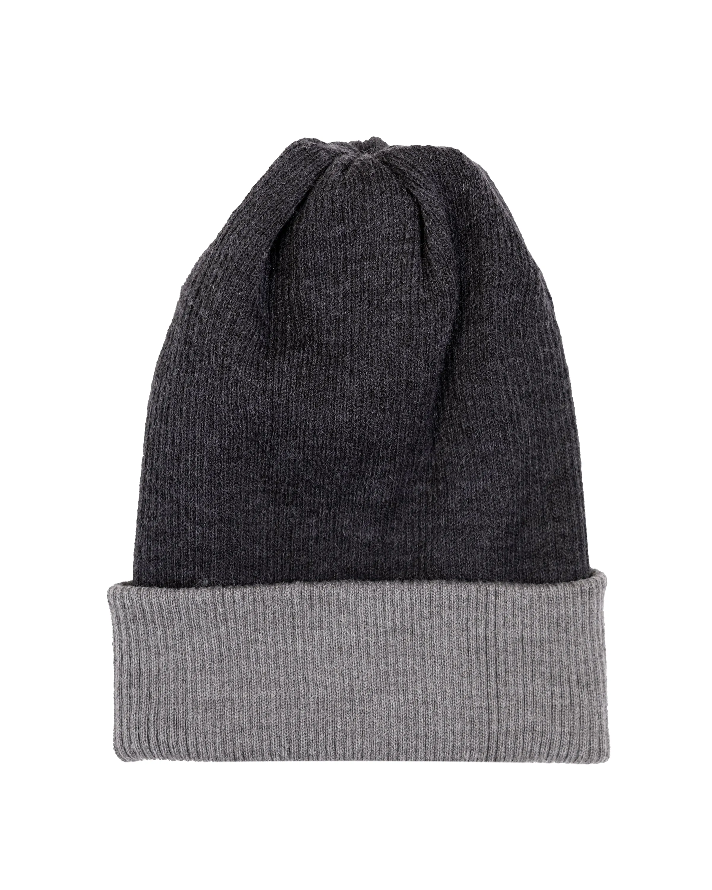 ALPACA RIBBED REVERSIBLE BEANIE