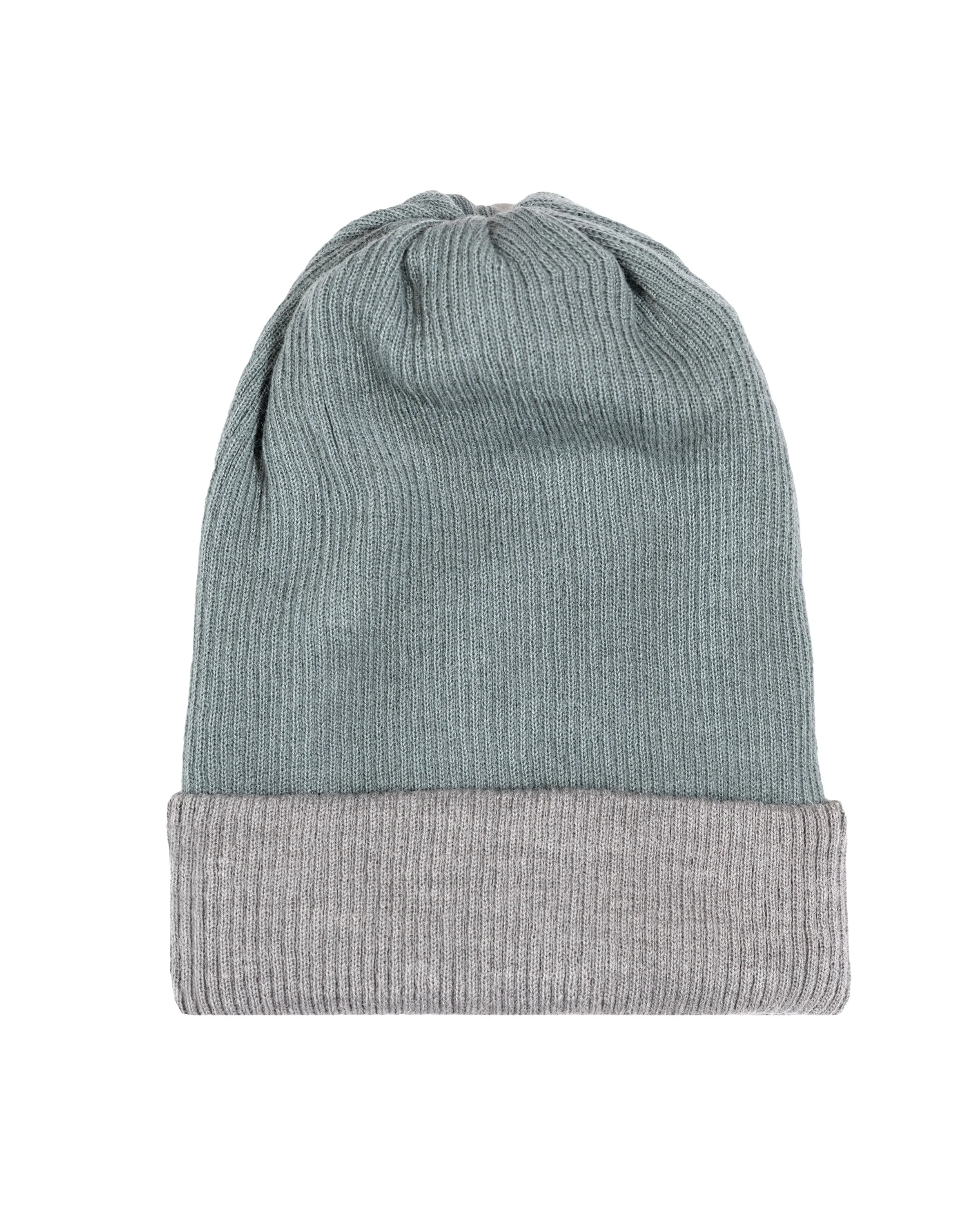 ALPACA RIBBED REVERSIBLE BEANIE