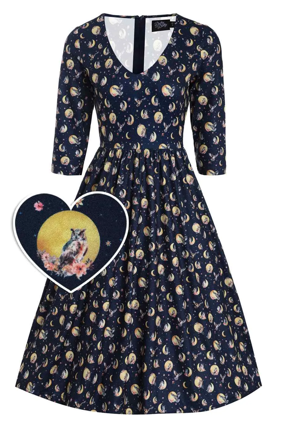 Billie Navy Blue Night Owl Dress