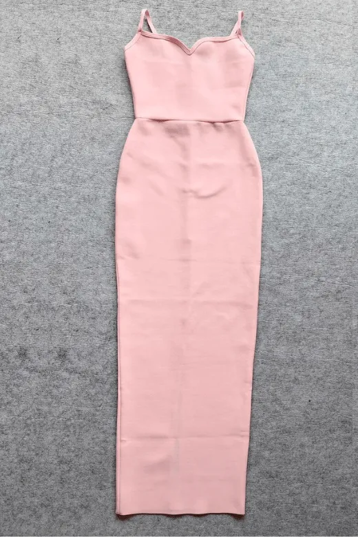 Blanche Bandage Maxi Dress - Dusty Pink