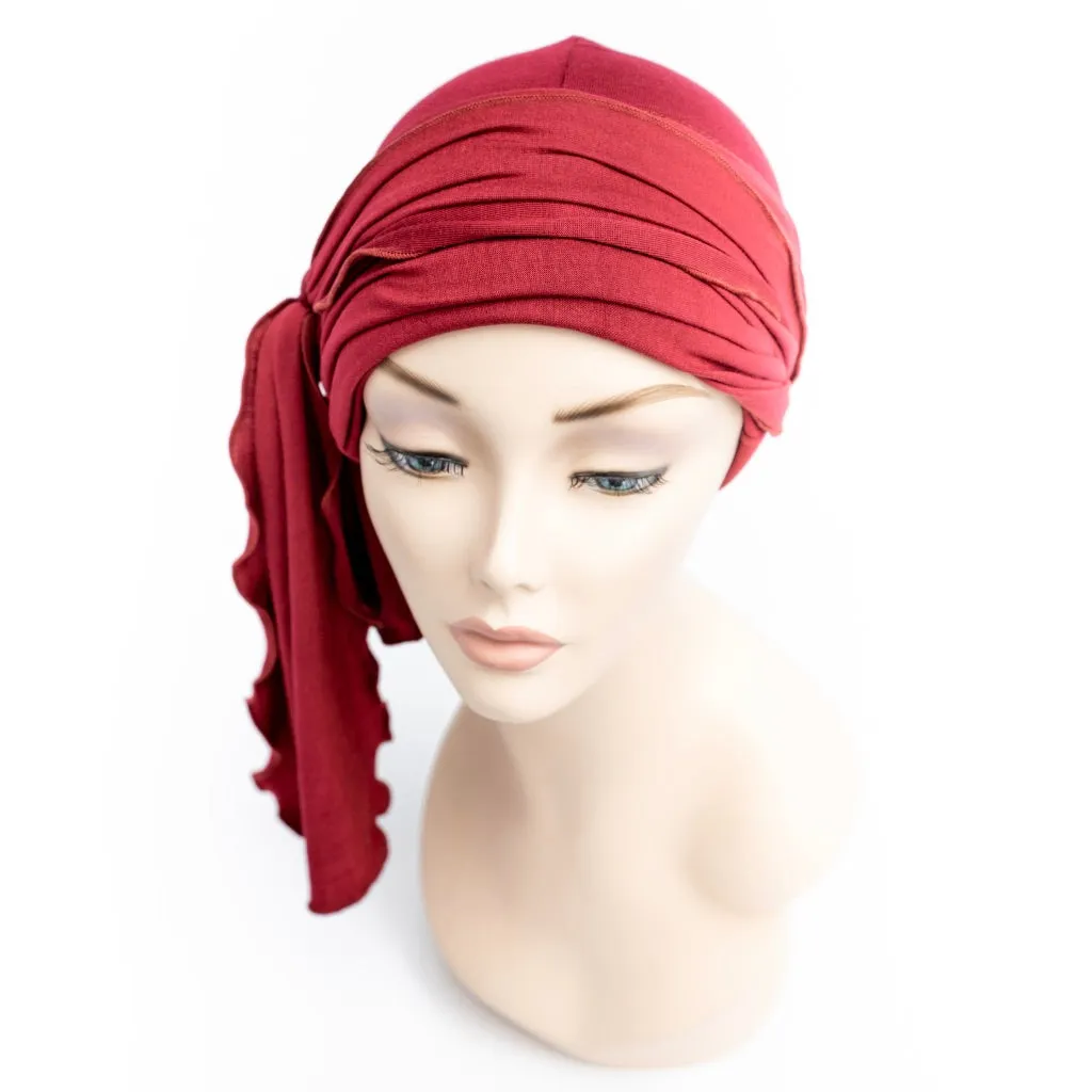 Cancer Head Wrap Aubergine