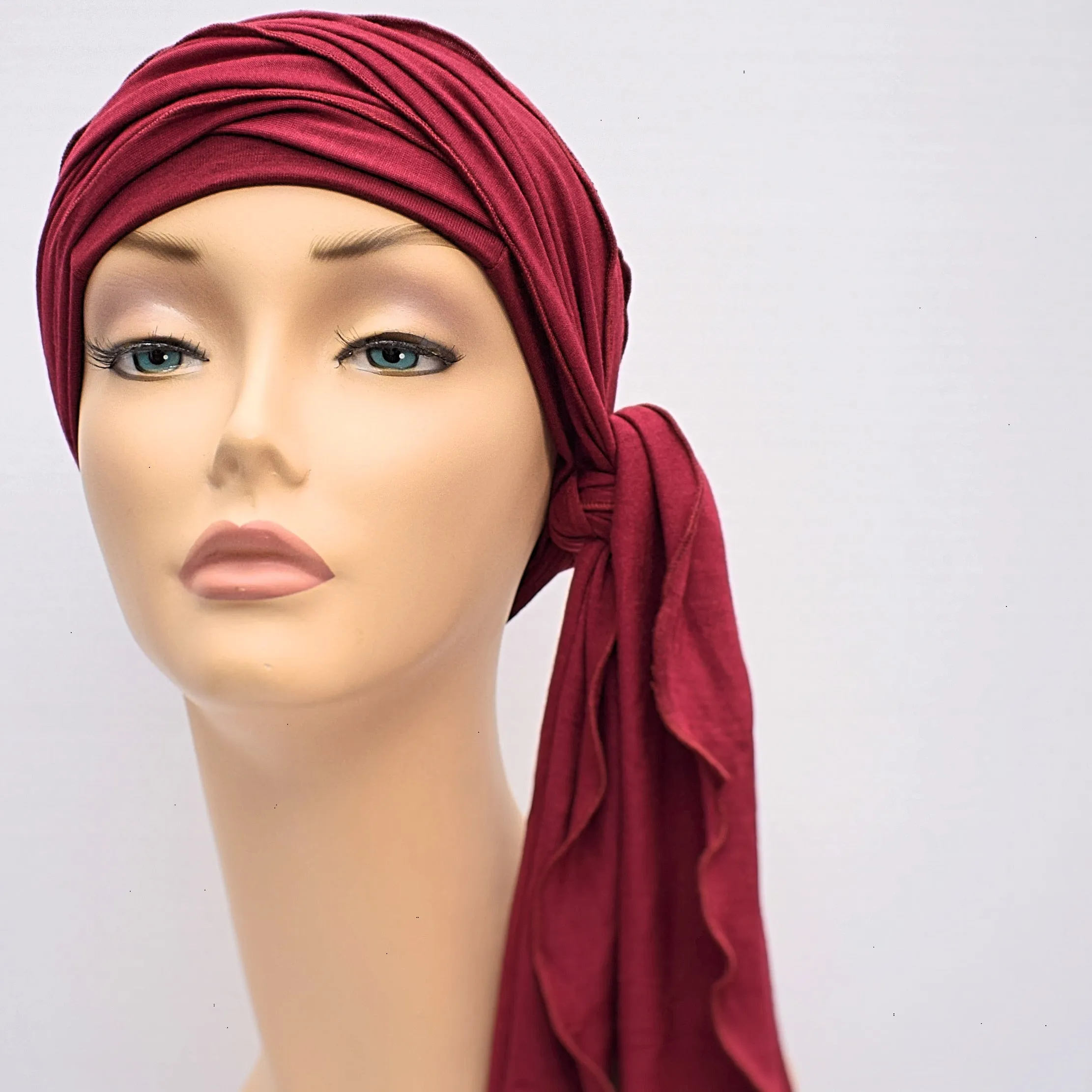 Cancer Head Wrap Aubergine