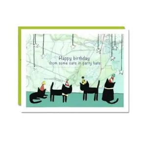 Card - Birthday - Party Cats by Rachel Austin Art