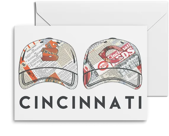 Cincinnati Sports Team Hats Art Prints | Notecards