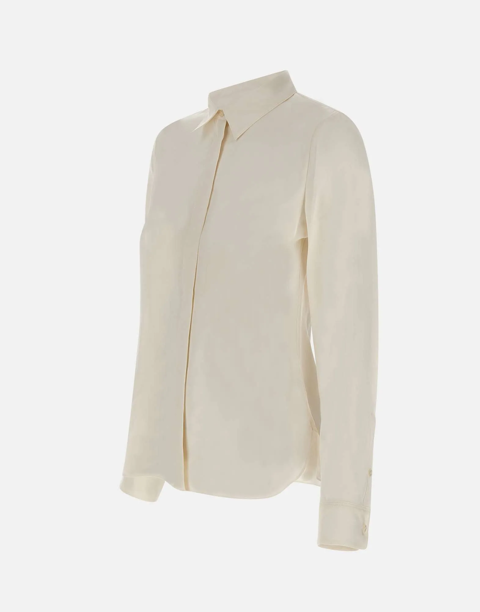 Classic White Silk Shirt for Women