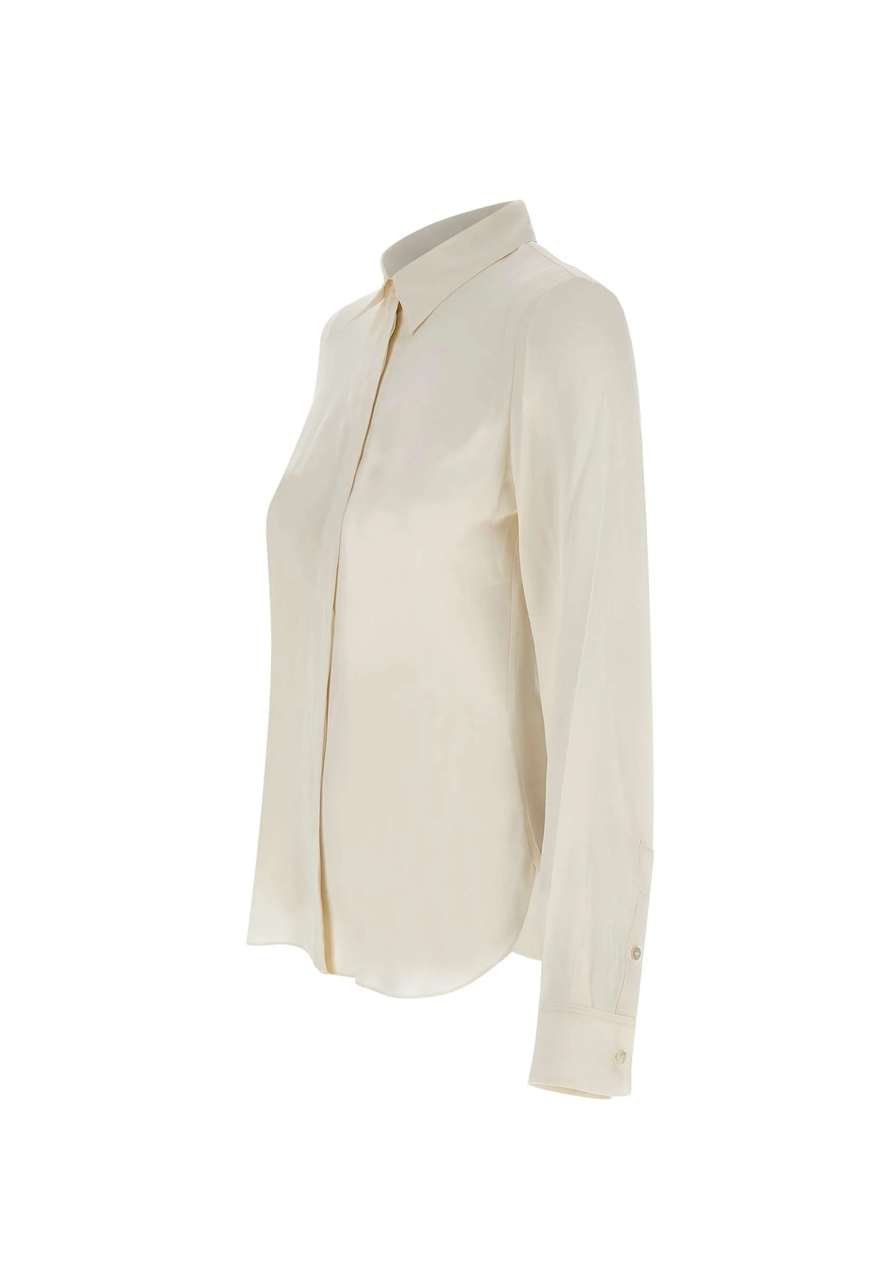 Classic White Silk Shirt for Women