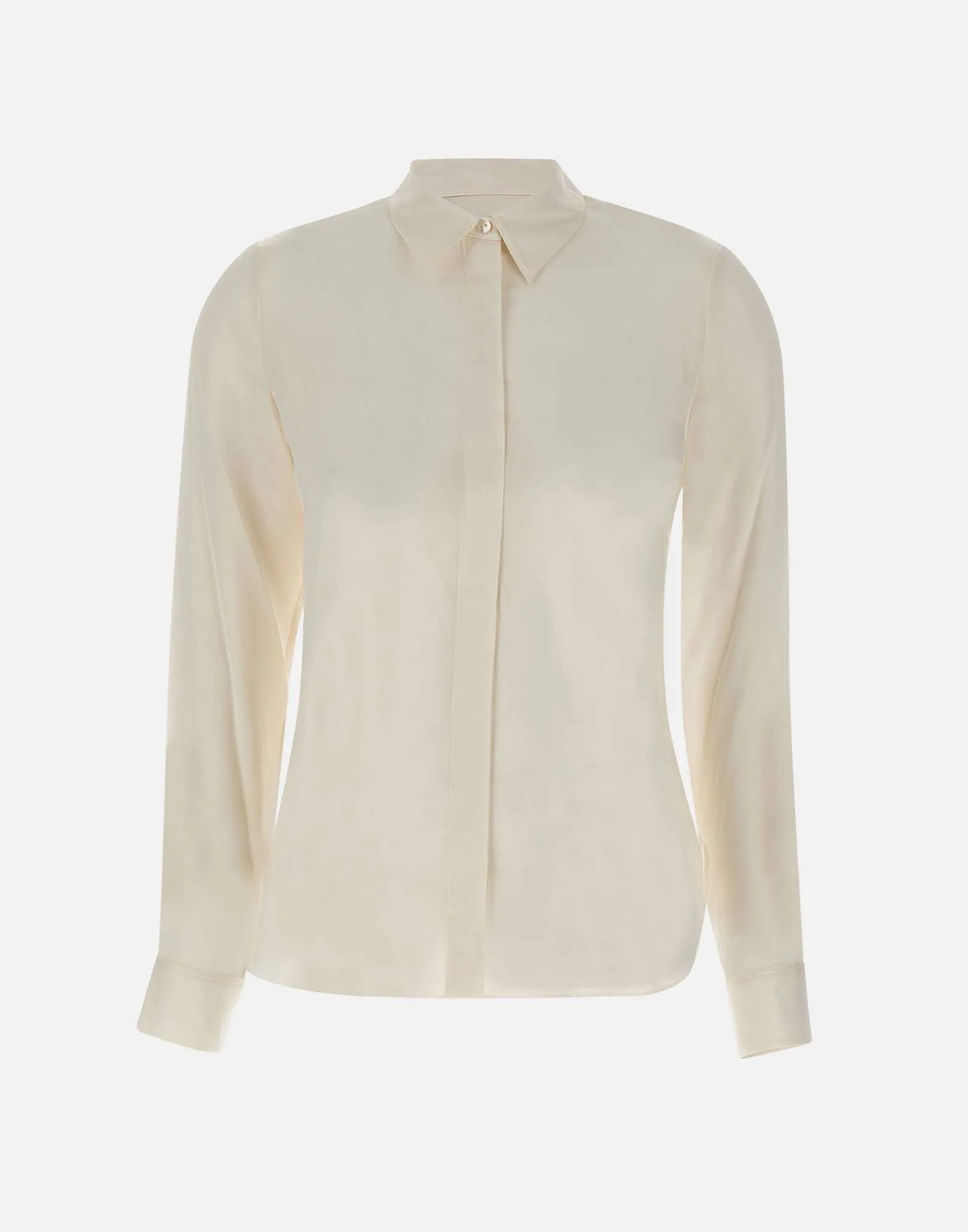 Classic White Silk Shirt for Women