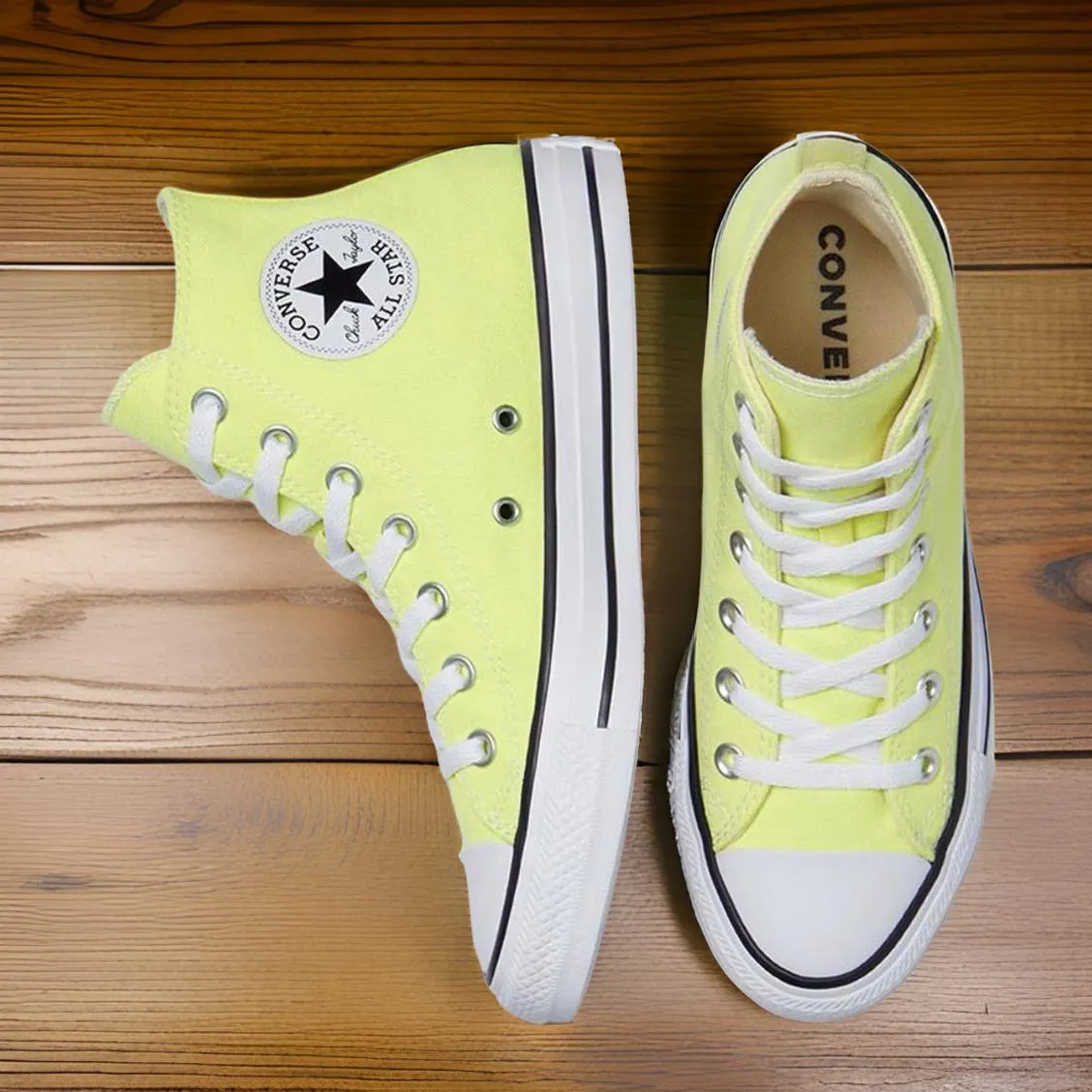 CONVERSE ~Chuck Taylor All Star High Tops~ (Yellow/White) (Unisex) ~Size 9~ (Men’s size)