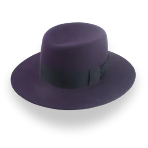 Dark Purple Wide Brim Telescopic Fedora with Custom Options | The Joker