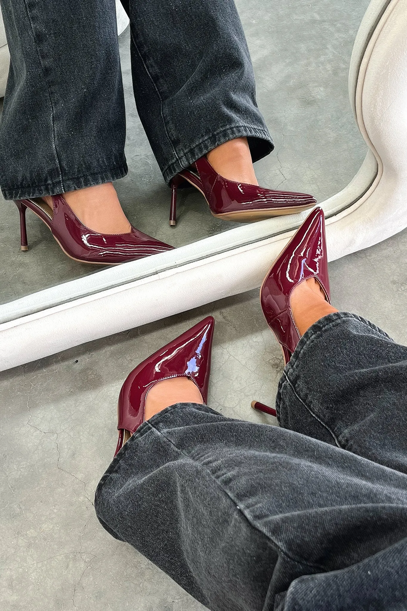 Elsa Heels - Burgundy