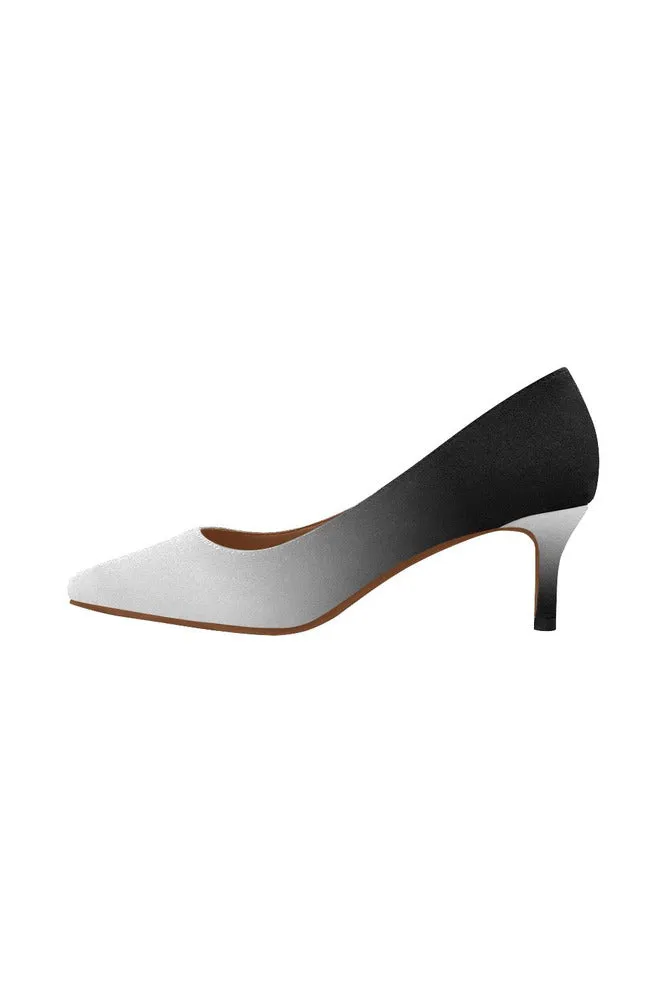 Fade Black Women's Pointed Toe Low Heel Pumps