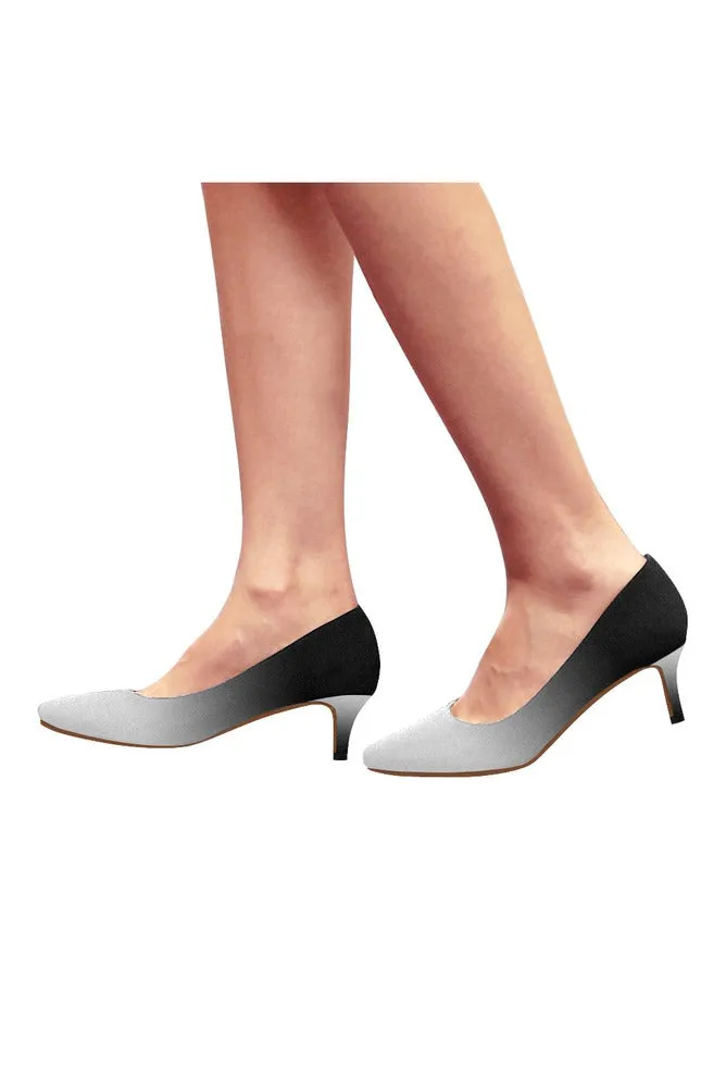 Fade Black Women's Pointed Toe Low Heel Pumps