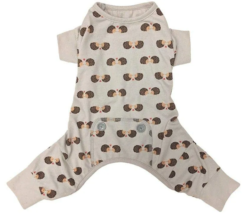 Fashion Pet Hedgehog Dog Pajamas Gray - Large