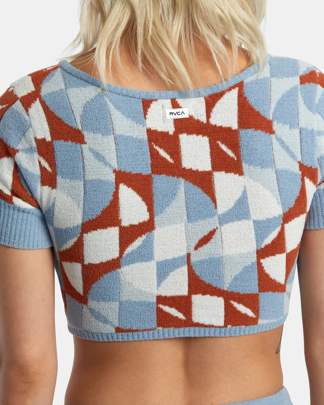 Geode Knitted Crop Top - Sandlewood