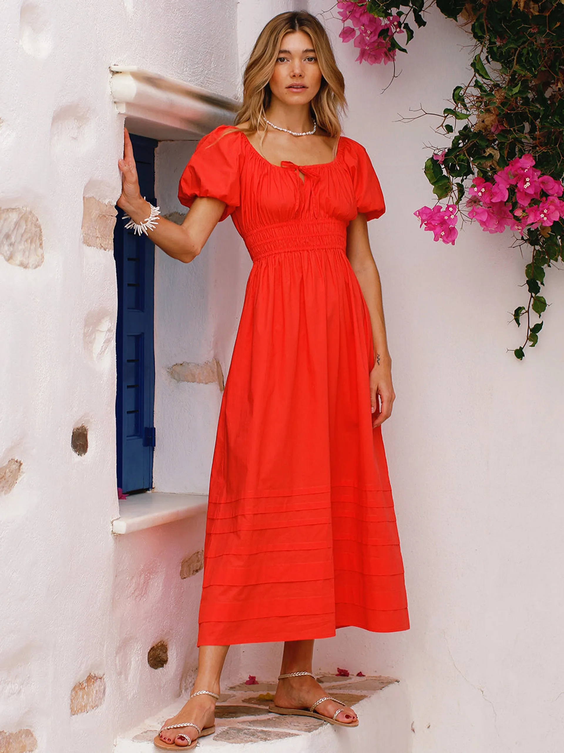 Geranium poplin katie dress