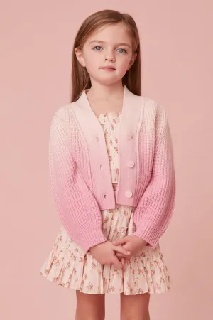 Girls Mini Dip-Dyed Ombré Avignon Cardigan