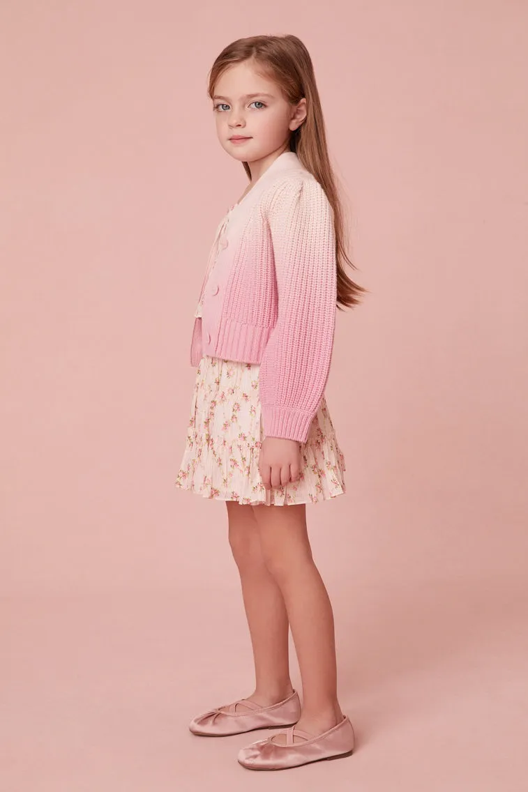 Girls Mini Dip-Dyed Ombré Avignon Cardigan