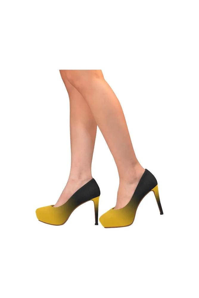 Golden Gradient Women's High Heels