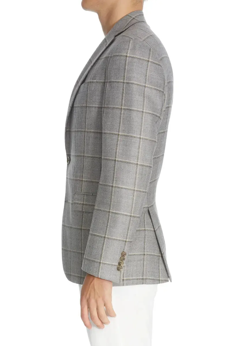 Gray Check Unconstructed Midland Contemporary Fit Sport Jacket - Jack Victor