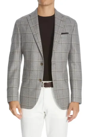 Gray Check Unconstructed Midland Contemporary Fit Sport Jacket - Jack Victor