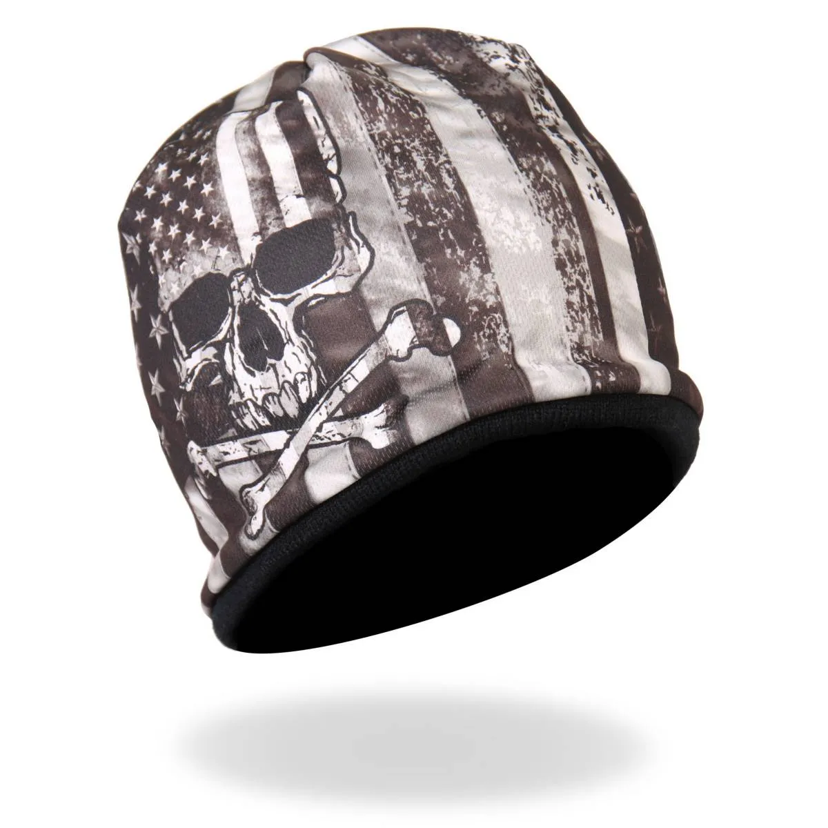 Hot Leathers KHC1033 Flag Skull Sublimated Beanie