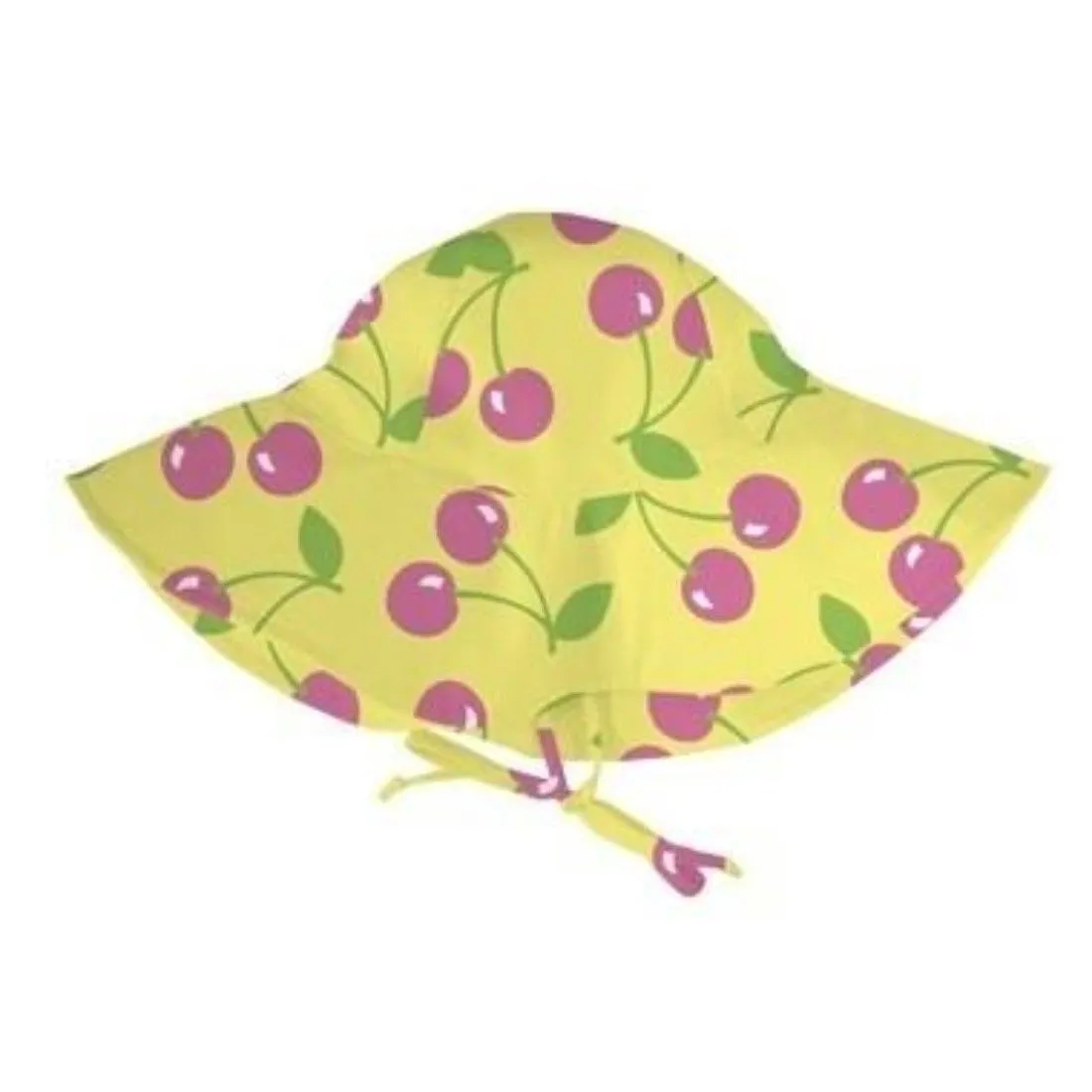 Infant and Toddler Girls Sun Protection Hat in Cherry Pattern