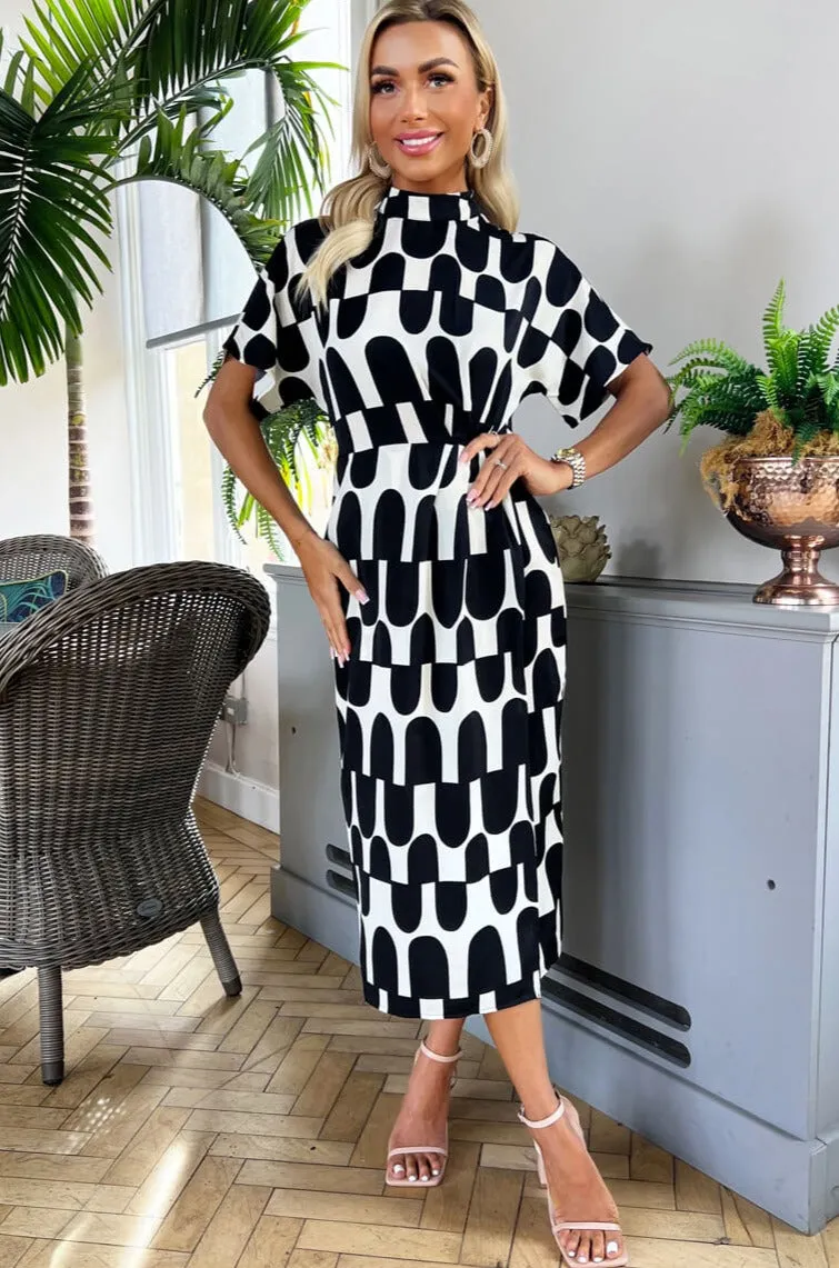 Jasmine Monochrome Print Dress