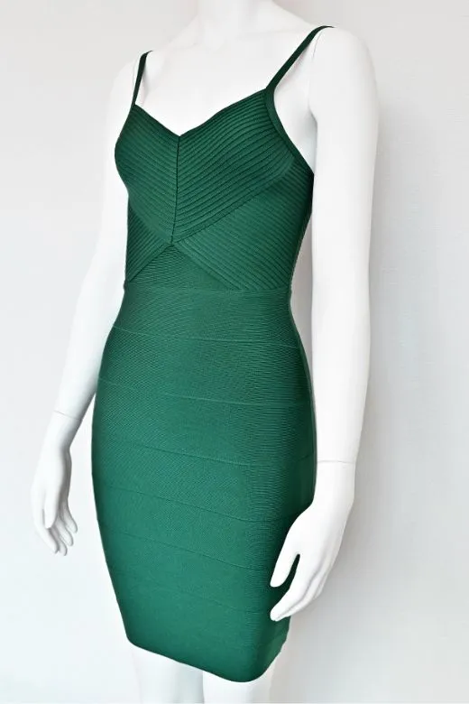 Jene Bandage Dress - Emerald Green