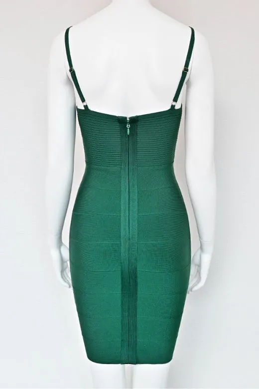 Jene Bandage Dress - Emerald Green