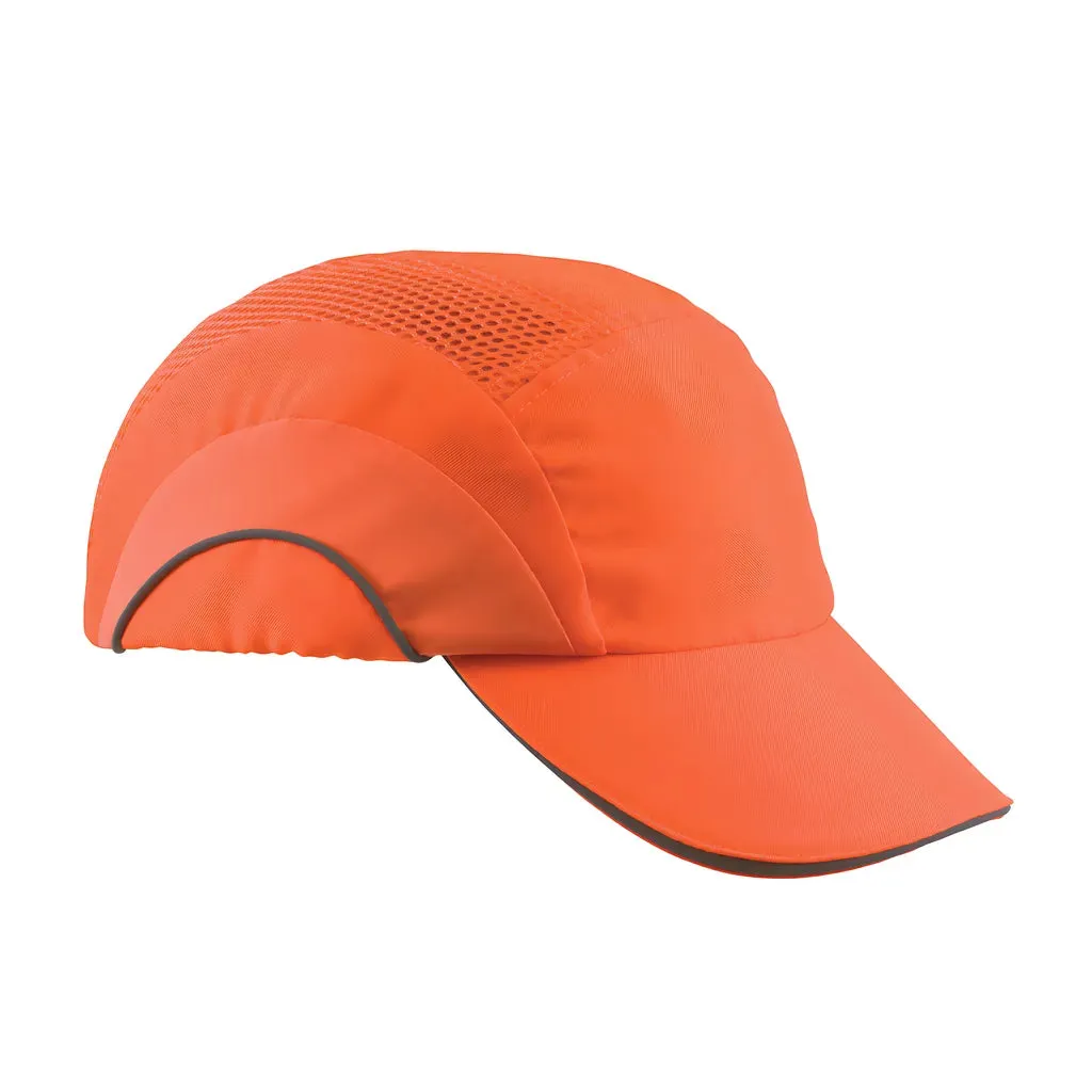 JSP 282-ABR170-OR Hi-Vis Baseball Style Bump Cap with HDPE Protective Liner and Adjustable Back