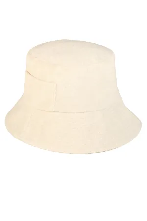 Lack of Color Terry Wave Bucket Hat in Beige