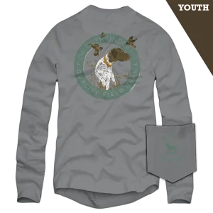 L/S Youth Pointer Hunting Quail T-Shirt Hurricane