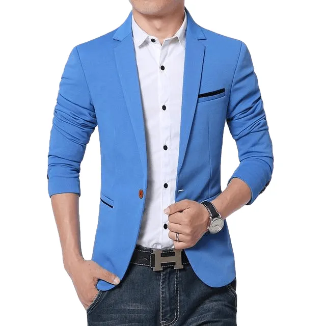 Luxury Men High Quality Cotton Slim Fit Suit