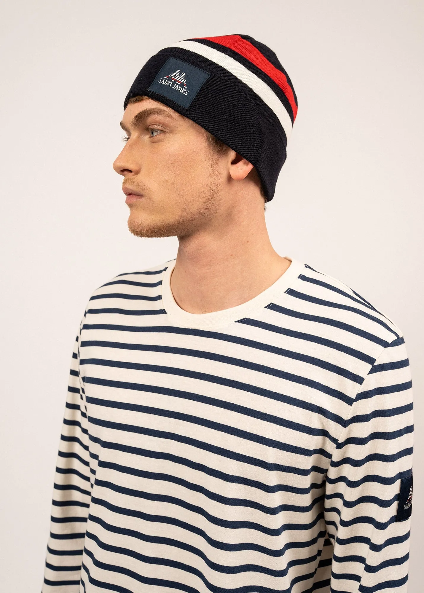 Normands cotton sailor striped shirt - SAINT JAMES x Kappa (ECRU/MARINE)