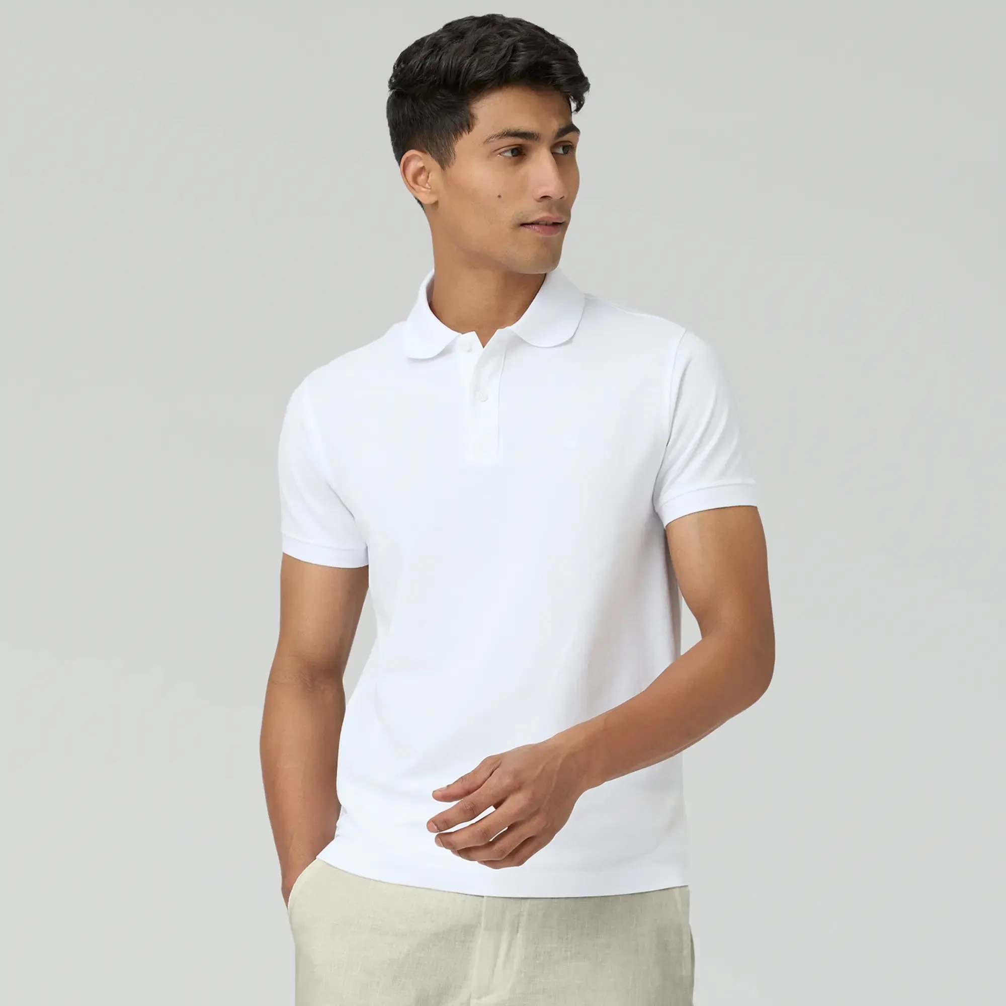 Nova Combed Cotton Polo T-shirts Polar White