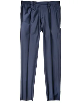 Plain Wool Trousers French Navy