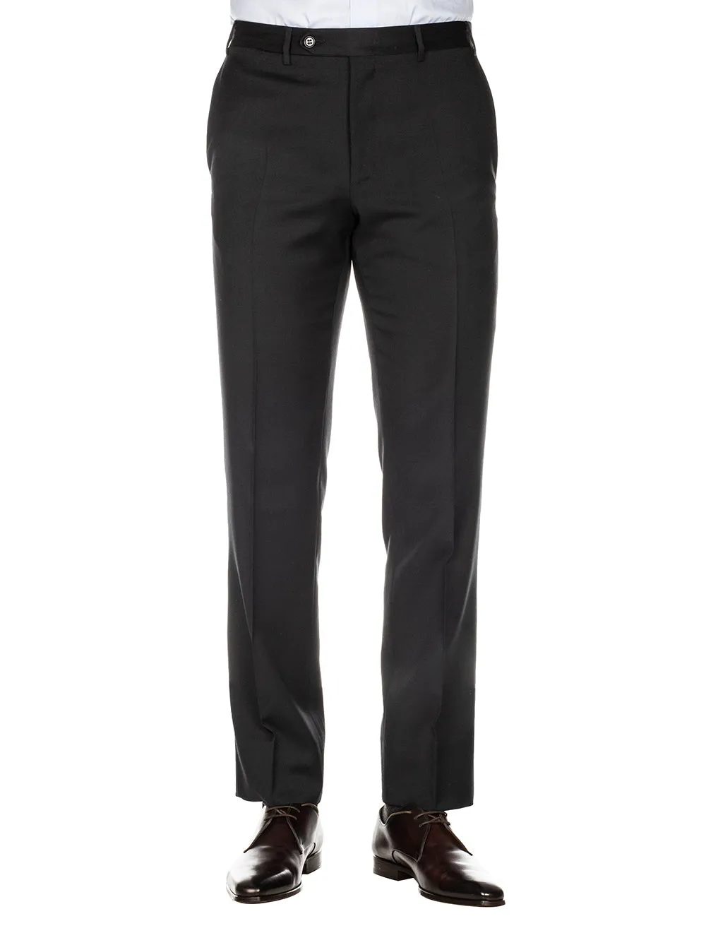 Plain Wool Trousers Navy