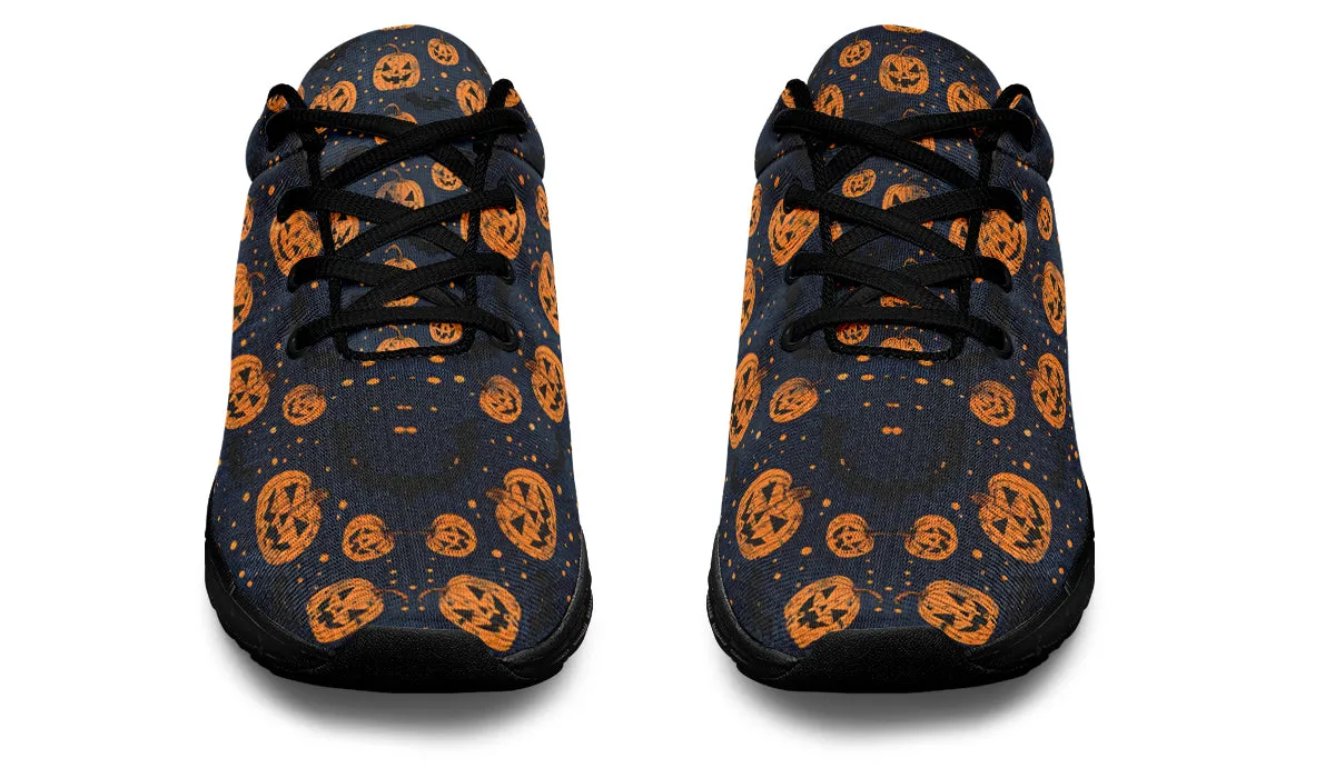 Pumpkin Party Athletic Sneakers - Light Breathable and Comfortable Sports Shoes with Anti-Slip Soles