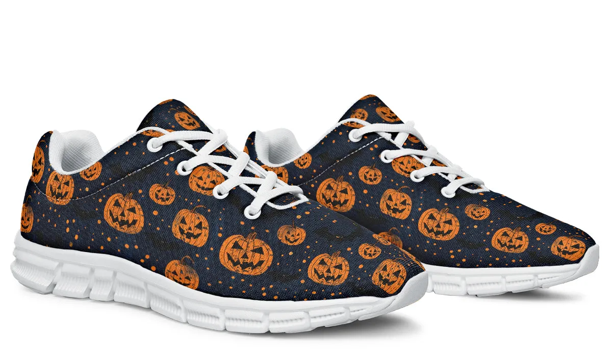 Pumpkin Party Athletic Sneakers - Light Breathable and Comfortable Sports Shoes with Anti-Slip Soles