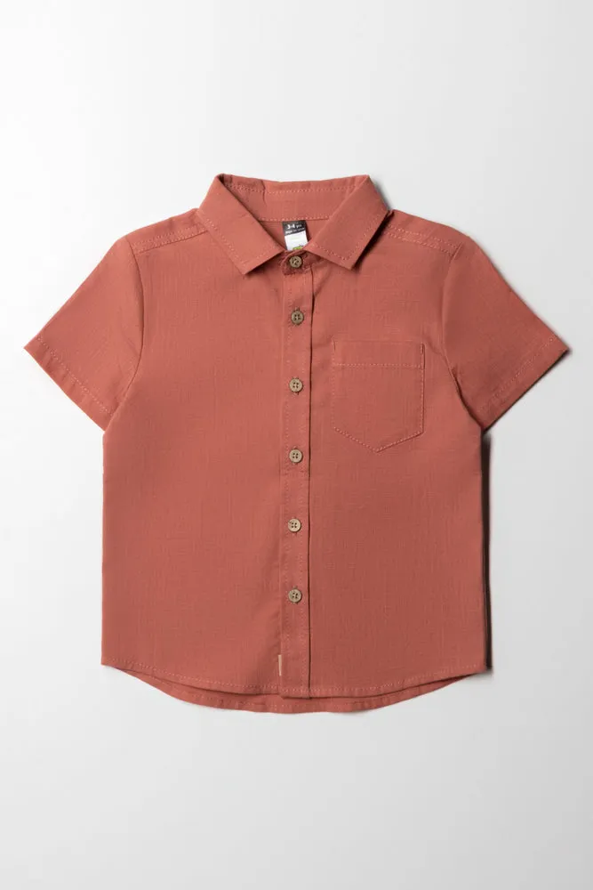 Short Sleeve Shirt Dark Pink