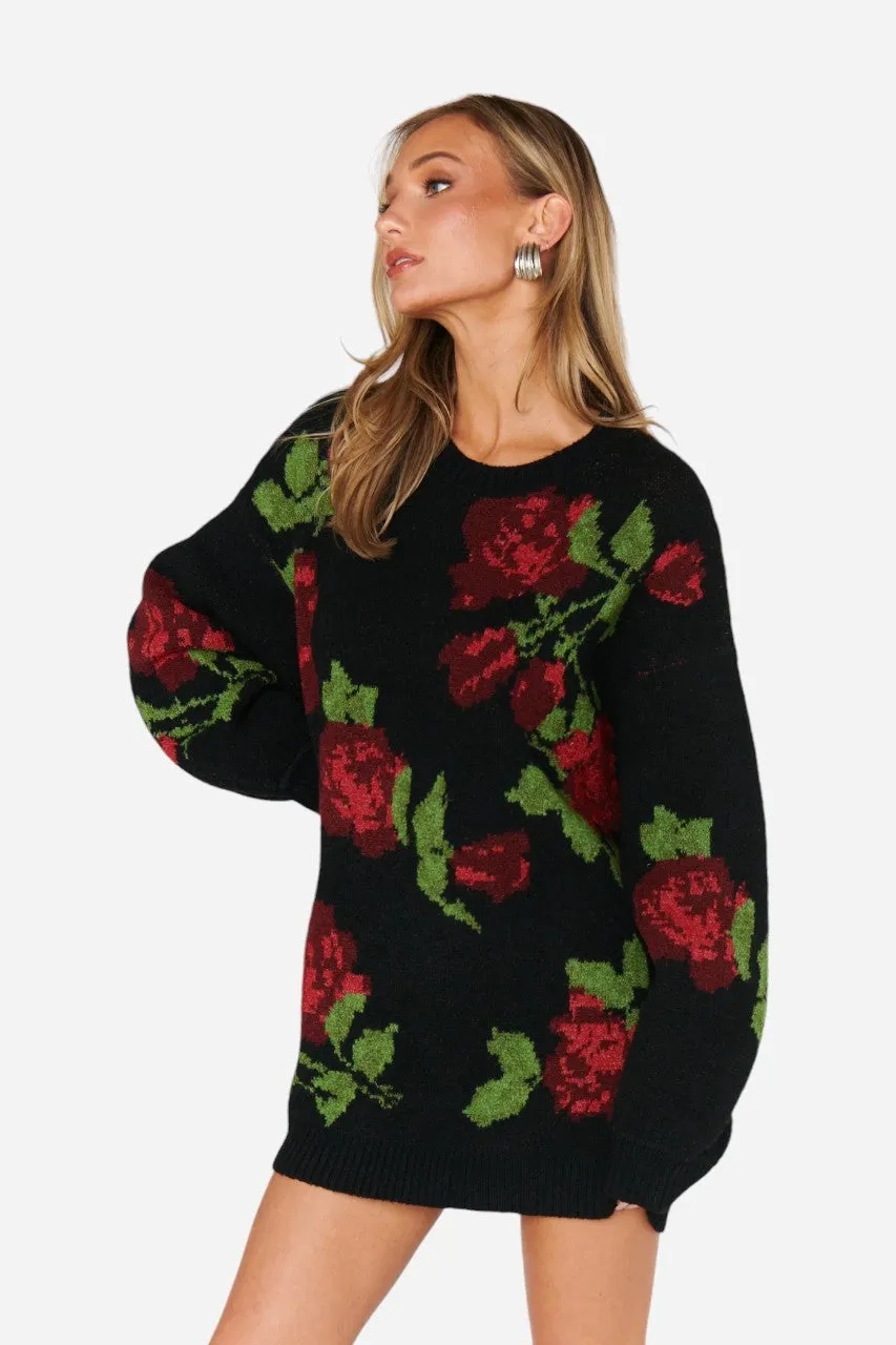 Show Me Your Mumu Summit Sweater in Send Me Roses