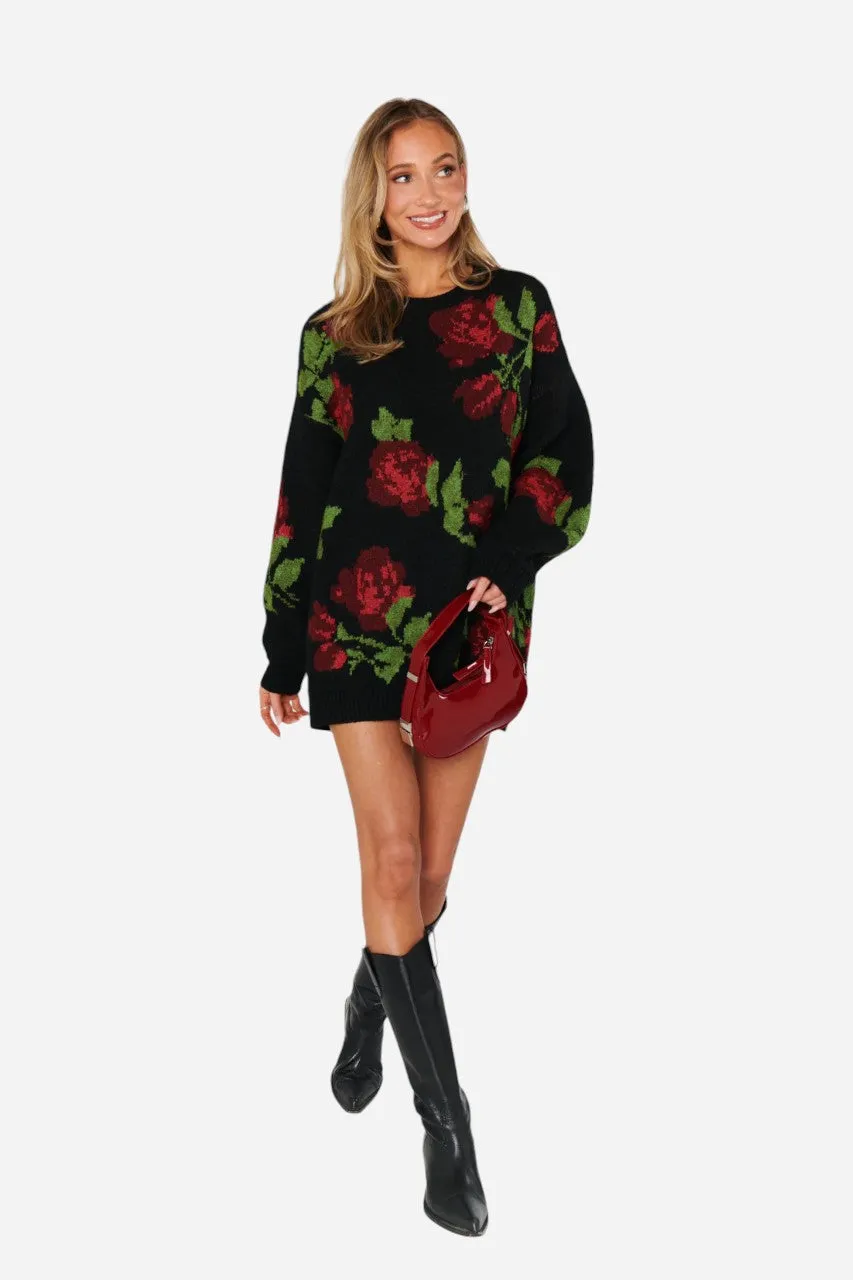 Show Me Your Mumu Summit Sweater in Send Me Roses