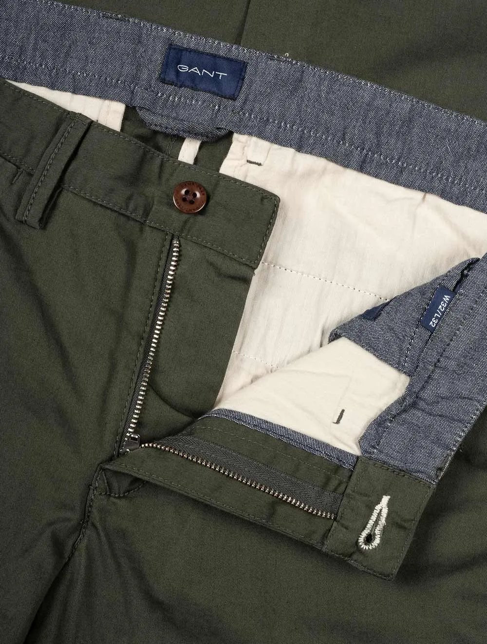 Slim Twill Chino Thyme Green