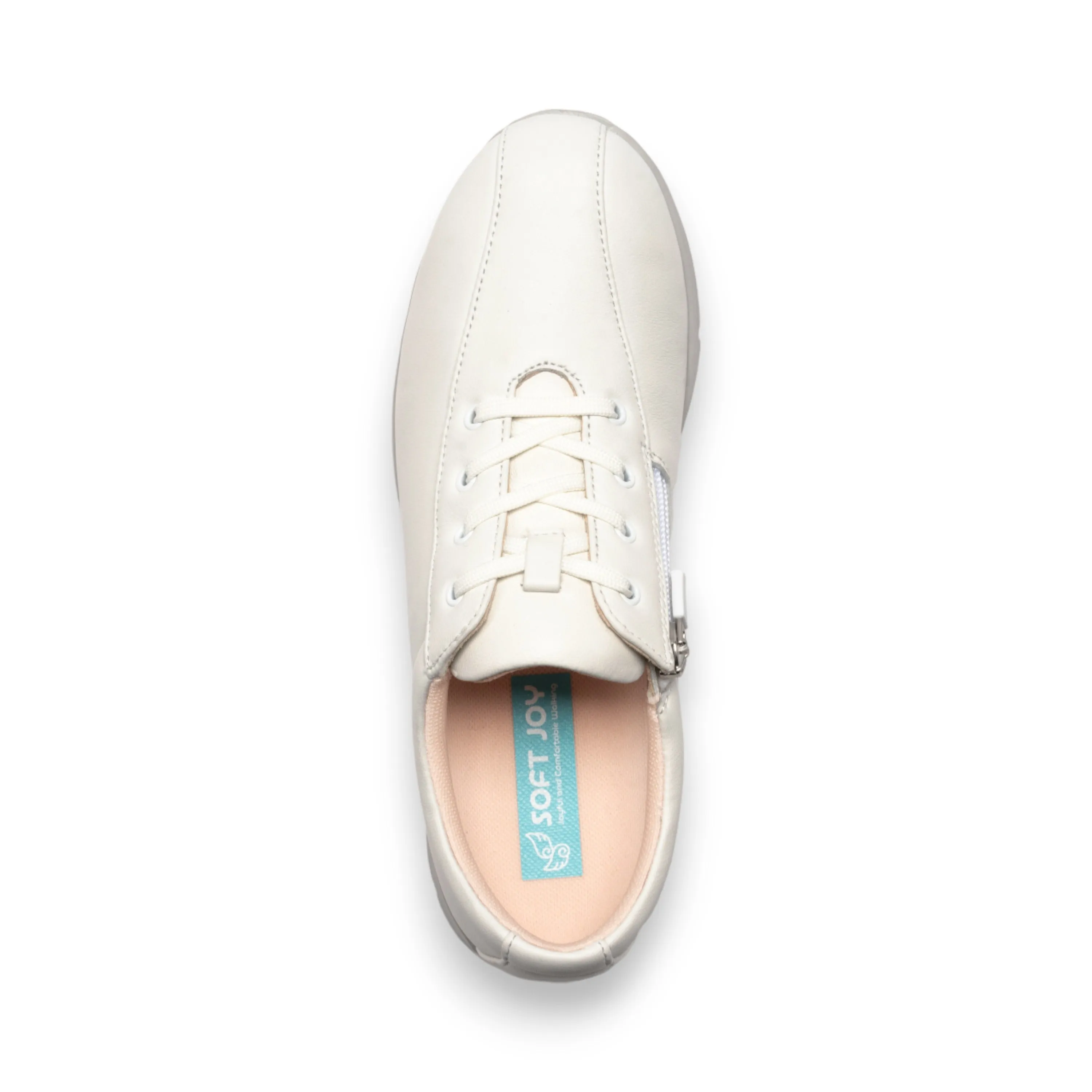 SOFTJOY | Soft cow leather sneakers with zipper #SJ001