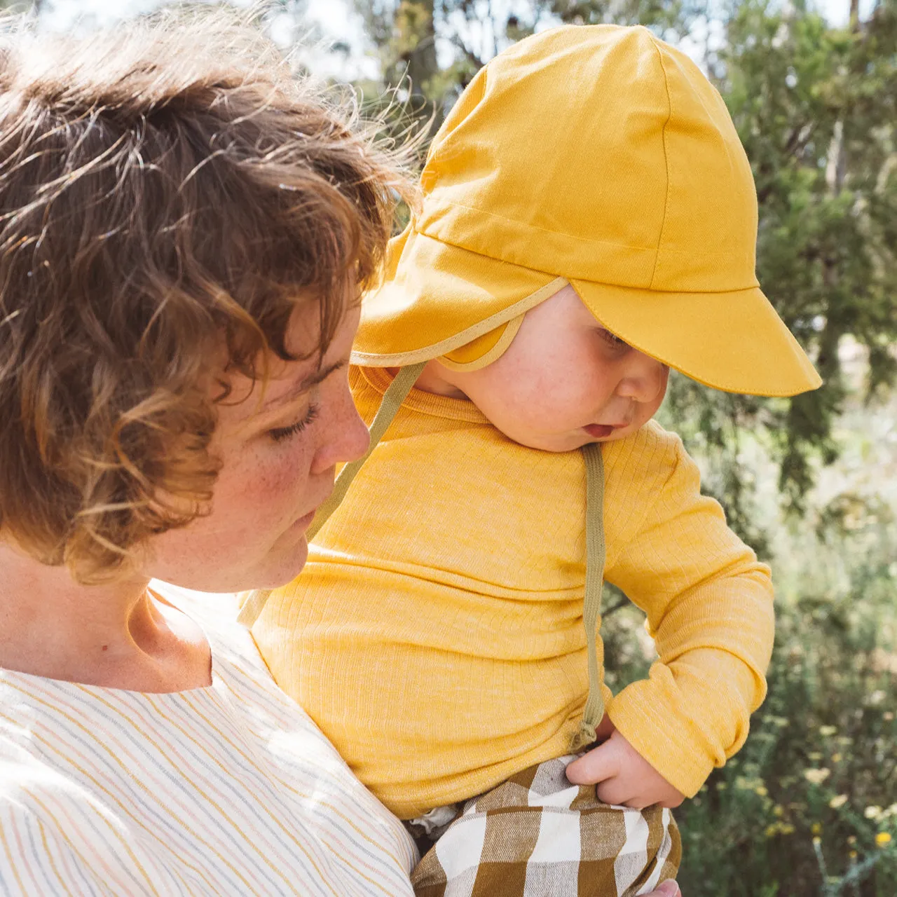 Tom Baby Legionnaire Sun Cap with Ear Cover - 100% Organic Linen (1m-4y )