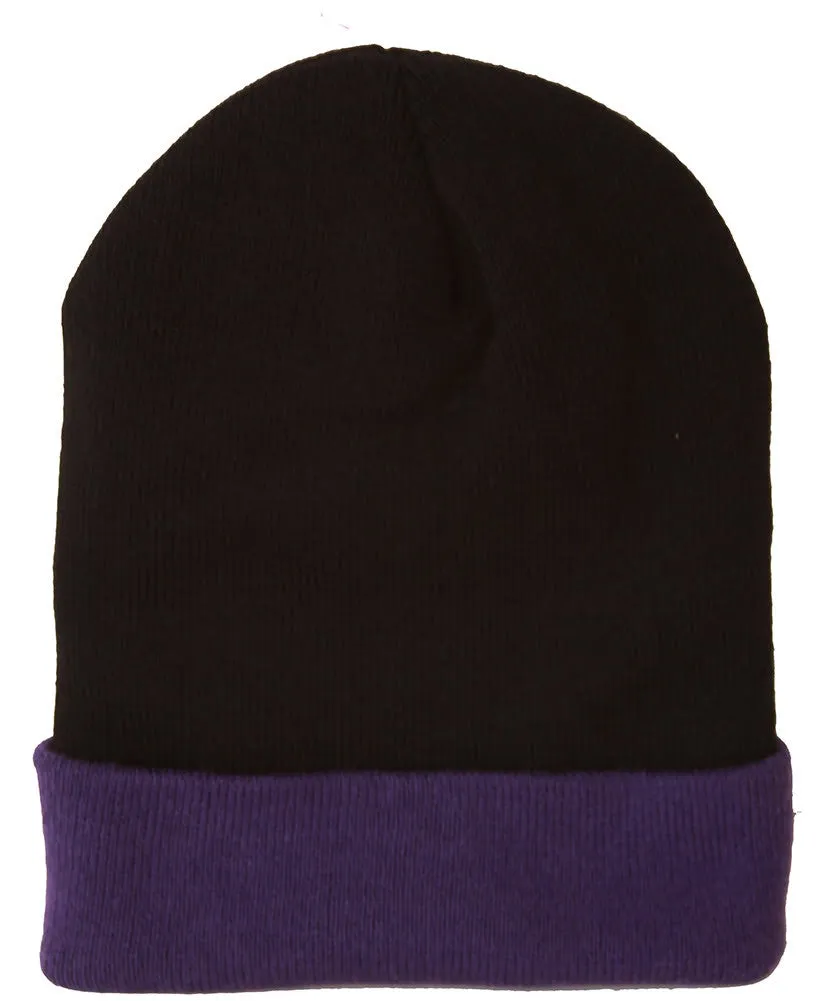 TopHeadwear's Winter Cuffed Beanie Cap Two Toned