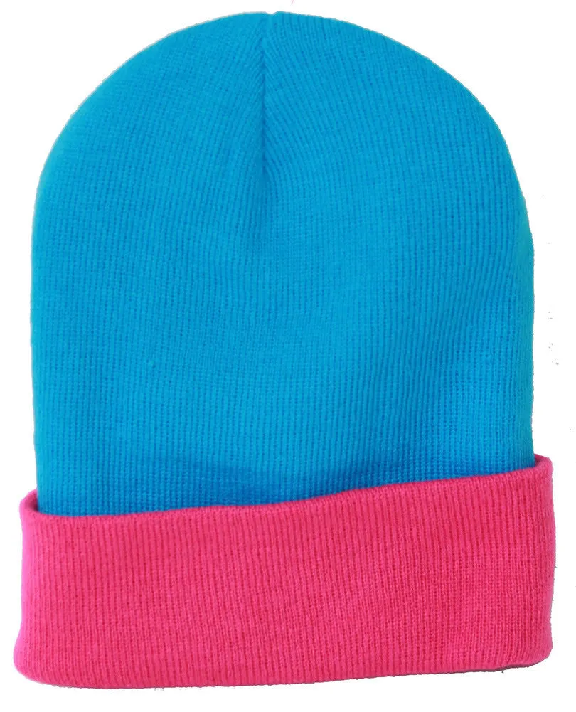 TopHeadwear's Winter Cuffed Beanie Cap Two Toned